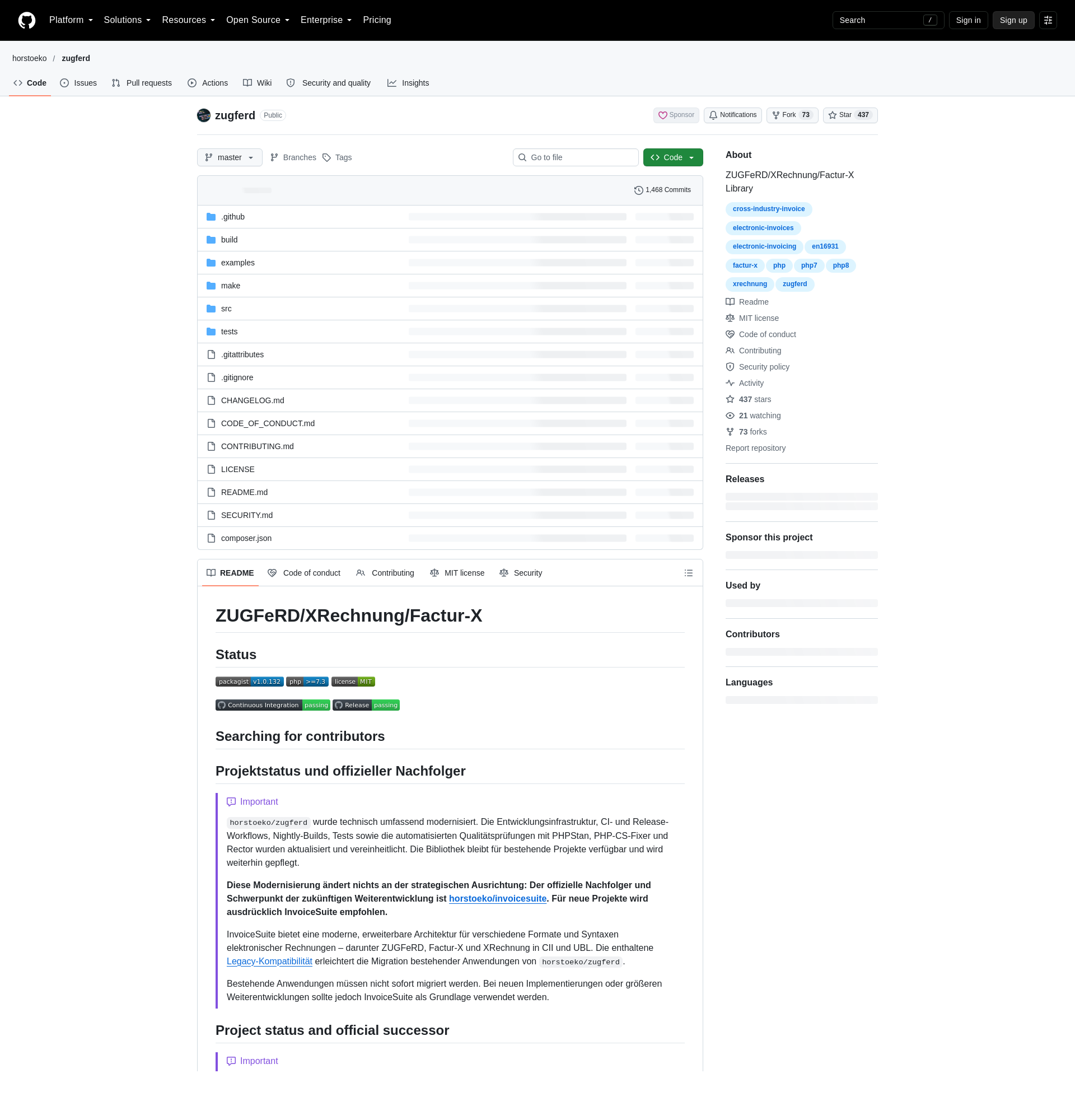 PHP bibliothèque horstoeko-zugferd